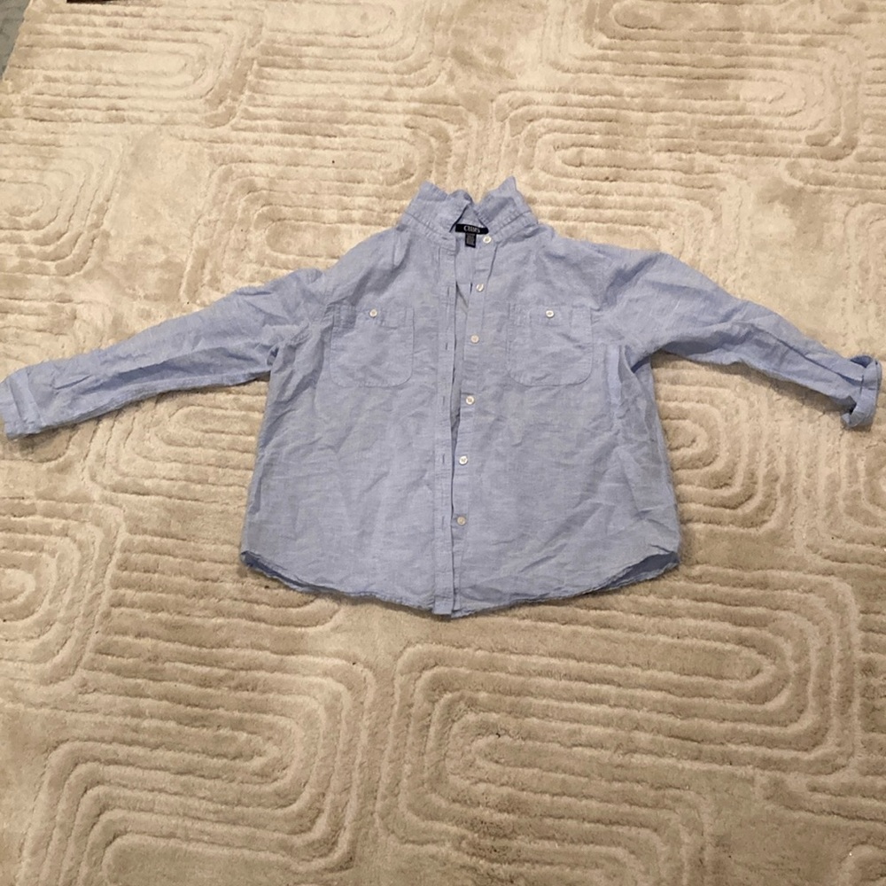 Button up three quarter sleeve shirt